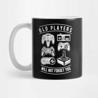 Old Player Will Not Forget You,Old Games Controllers Mug